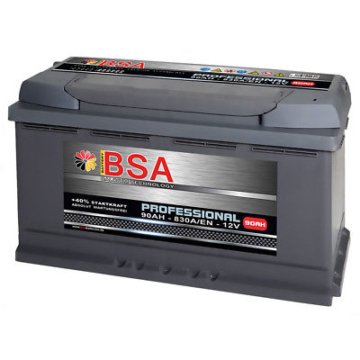 BSA Autobatterie 90Ah 12V Leistungsstark 830A ersetzt 80Ah 85Ah Starterbatterie